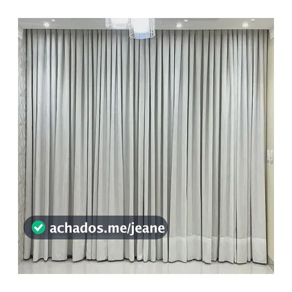 Cortina Trilho Duplo Gaze Linho C/ Blackout 100% 6m X 2,70