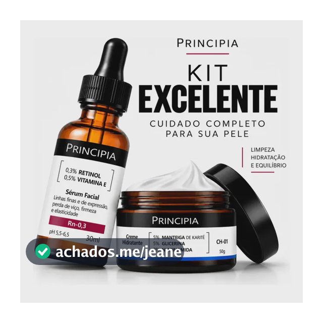 Kit Principia Retinol Rn-0,3 + Ch-01 Anti-idade Original
