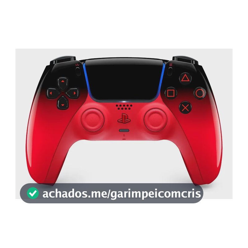Controle Sem Fio Sony DualSense Hyperpop para PS5, Vermelho Techno Red