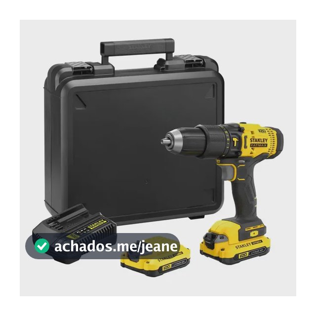 Parafusadeira e Furadeira de Impacto 13mm 20V STANLEY SCD711C2K Com 2 Baterias, Carregador e Maleta