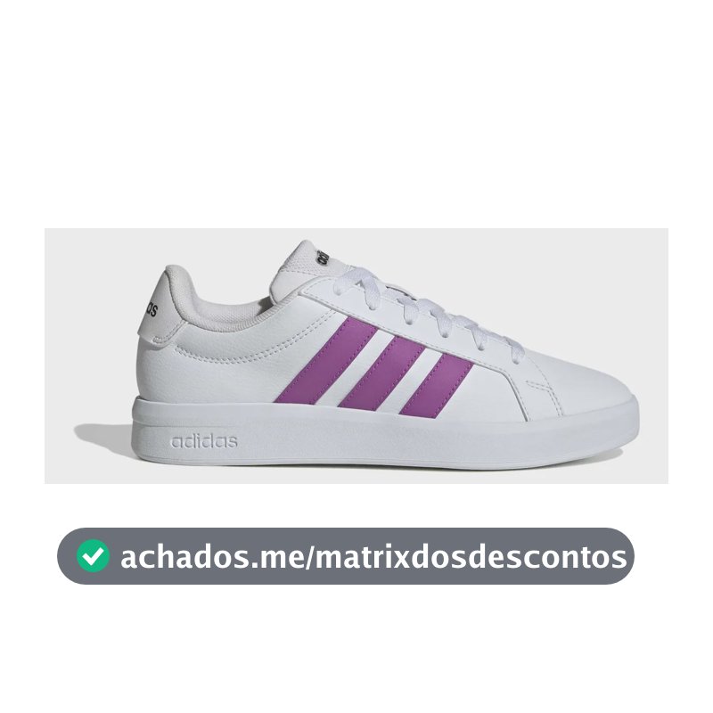 Tênis Feminino Grand Court Base 3.0 adidas Branco Liso 34 Br