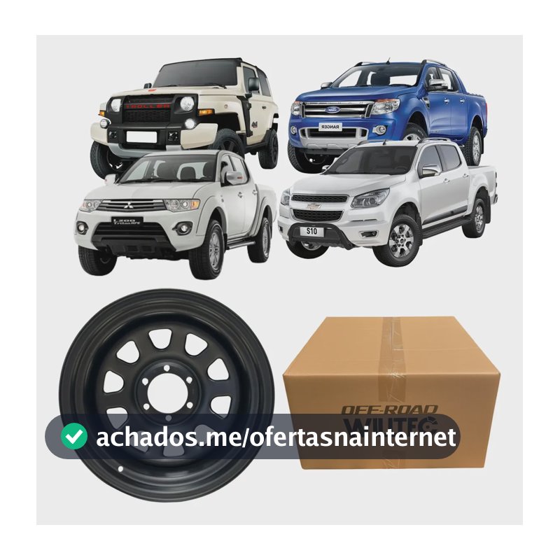 Roda Daytona 17x9 6x139 Offset - 25 Troller S10 L200 Triton Preto