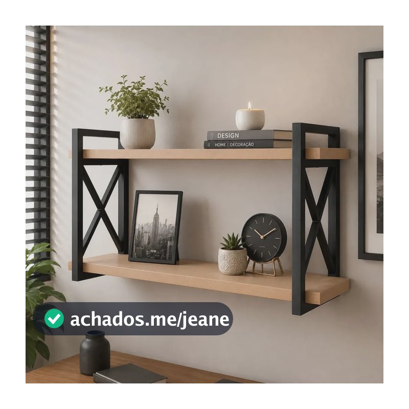 Prateleira Estilo Industrial Moderna Rústica 60cm