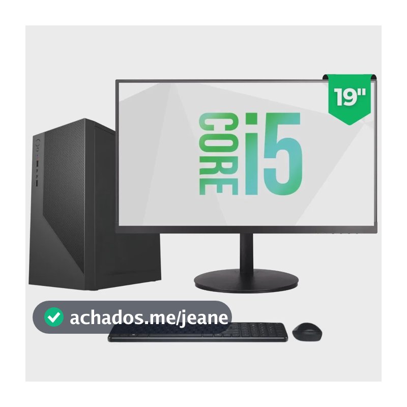 Computador Completo Intel Core I5, 8gb Ram, Ssd 240gb, Monitor 19 Led, Windows 10 Pro - Bluepc Plus Cdbp-plu101