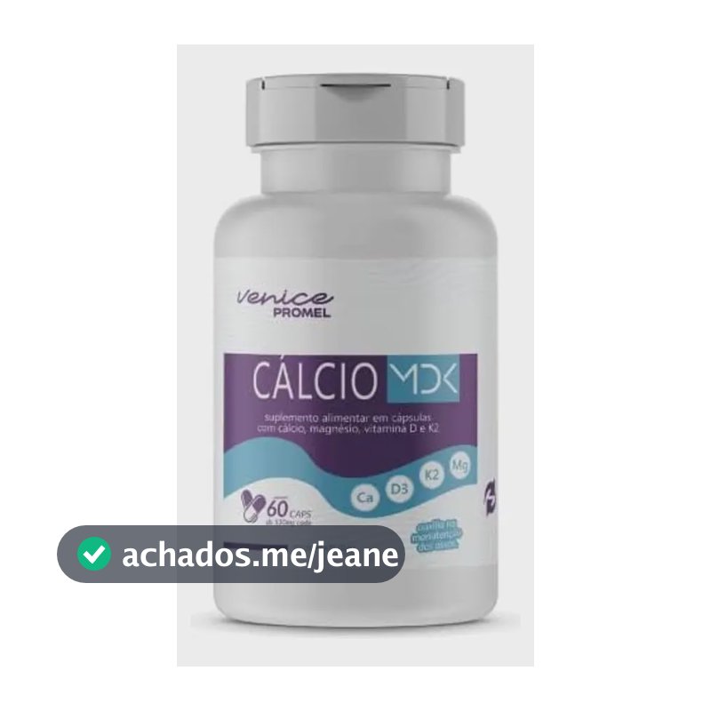 Mdk Cálcio, Magnésio, Vitamina D3 E K2 60 Caps 500mg Promel