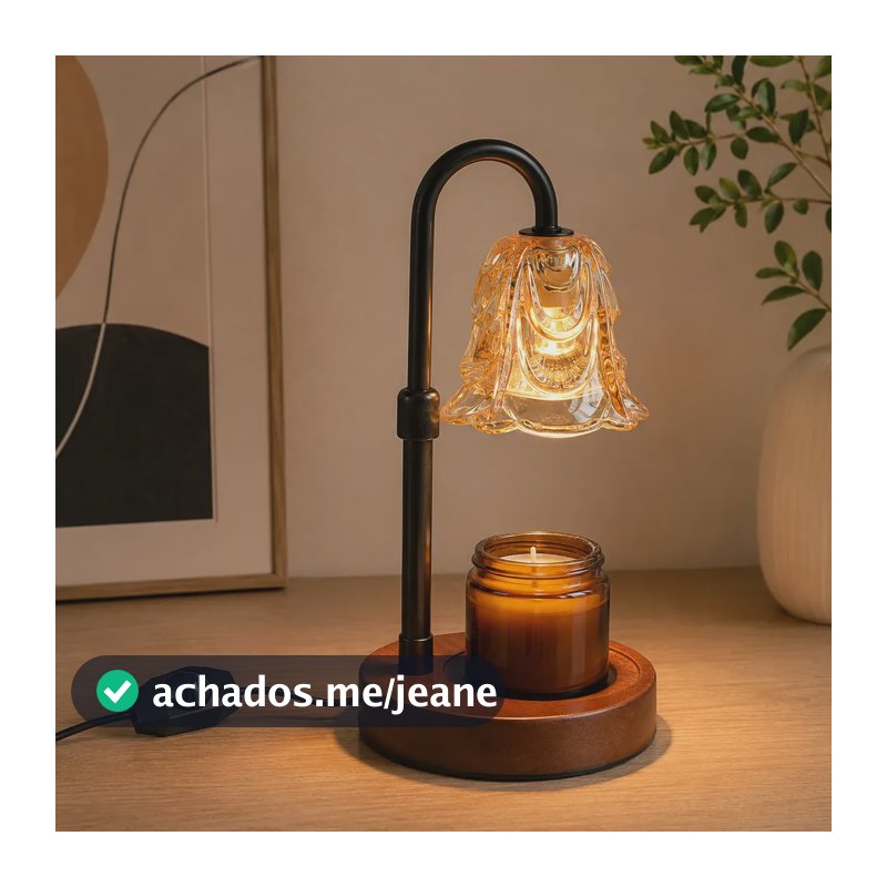 Luminária De Mesa Aquecedora De Vela Sem Chama, Lâmpada Para Aquecer Velas Aromáticas, Aromaterapia, Decoração Quarto Sala Escritório, Luz Ambiente Aconchegante