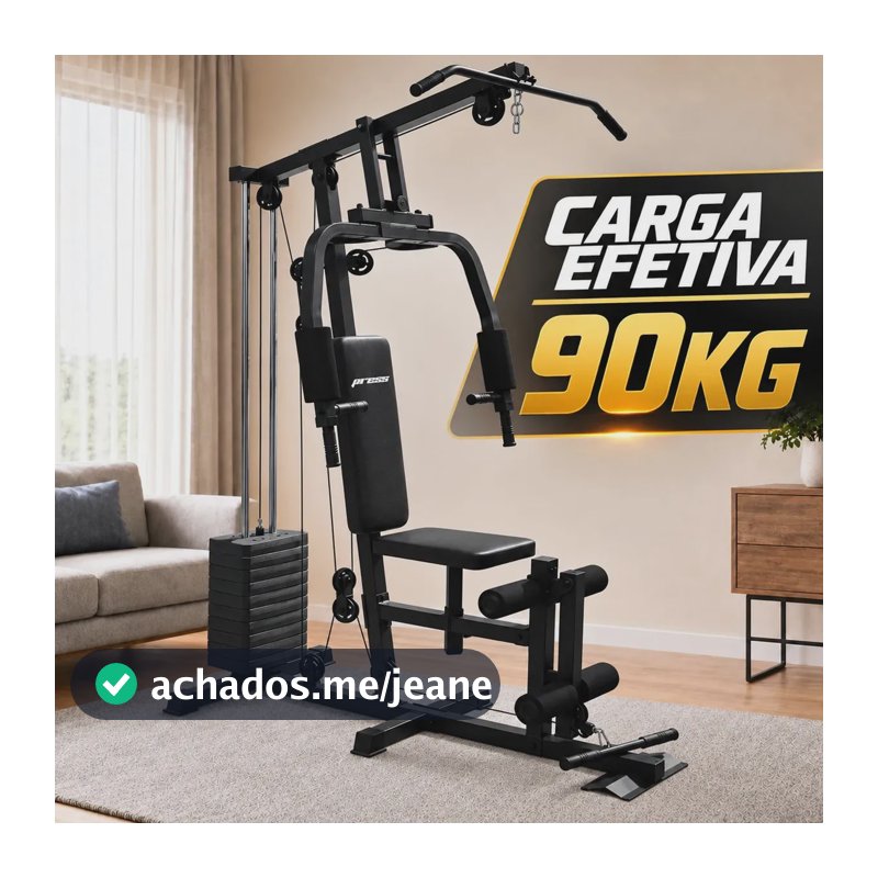 Estação De Musculação De 45kg Mbx Fitness Academia Ginástica Braço Perna Cor Preto