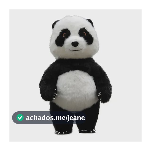 Fantasia De Panda Inflável De Pelúcia Gigante De 2 M Sem Bat