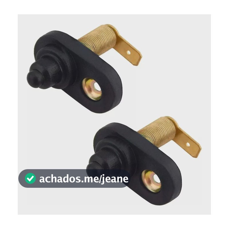 Kit 02 Botão Interruptor De Porta Regulável Com Guarda Pó