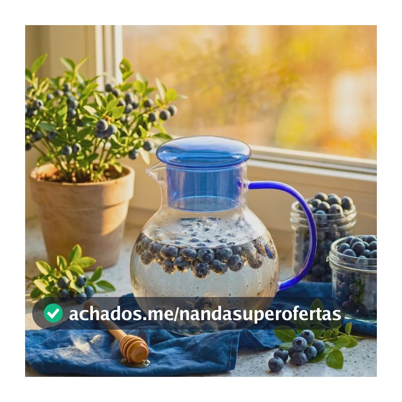 Jarra Vidro Borossilicato Azul 1,2l Azul