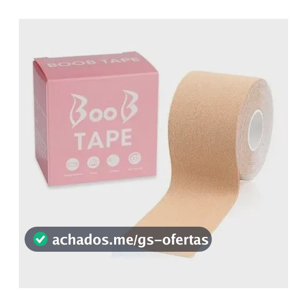 Levanta Seios Adesivo Peito Fita Bege Boob Tape Sutiã 5m