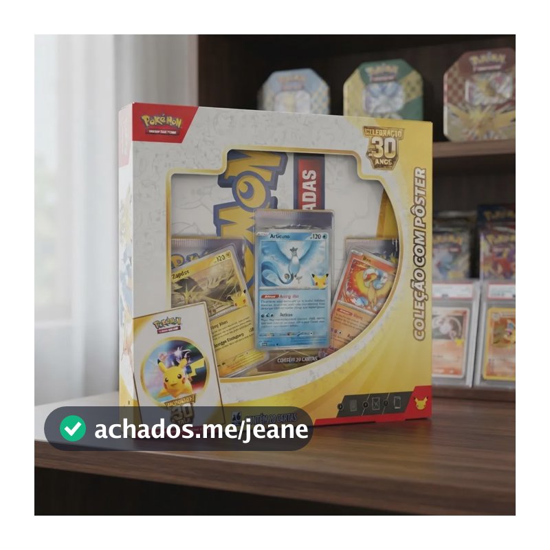 Pt-br Caixa Coleção Com Pôster Pokemon Celebração 30 Anos Pt-br