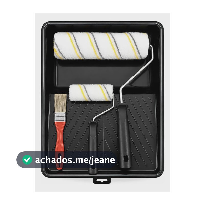 Kit De Pintura Anti- Gotas Rolos 23/9cm Lã Microfibra + 3pçs