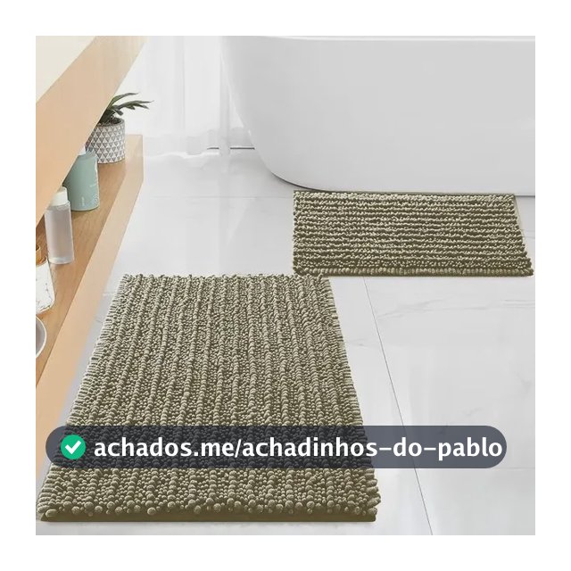 2 Tapetes De Banheiro Macarrãozinho Bolinha Antiderrapante