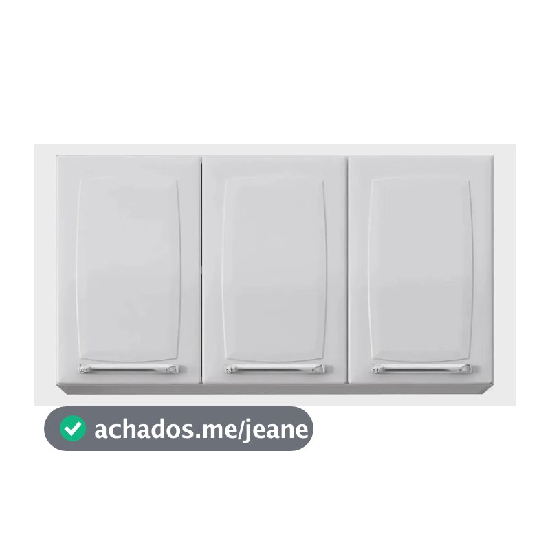 Armário De Cozinha Luce Em Aço 3 Portas Branco - Itatiaia