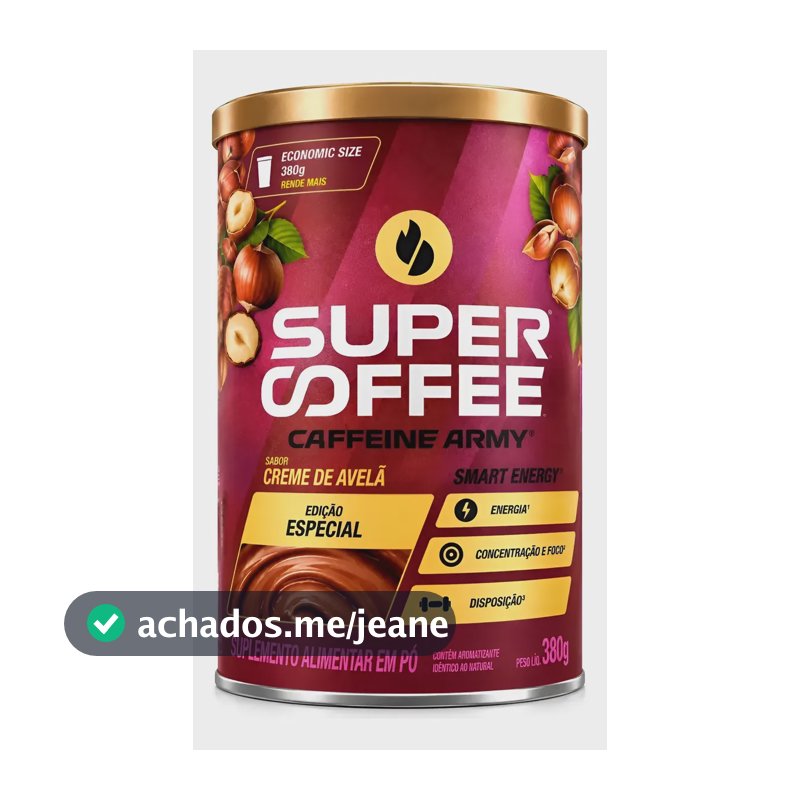 Caffeine Army Supercoffee Em Pó Creme De Avelã Lata 380g Avelã