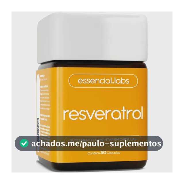 RESVERATROL 100% PURO - Fórmula Exclusiva com Máxima Concentração e Biodisponibilidade - 30 Doses