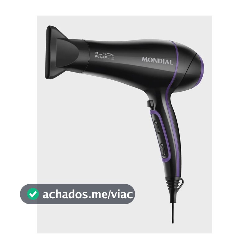 Secador de Cabelos Mondial Preto 2000W SCN-01