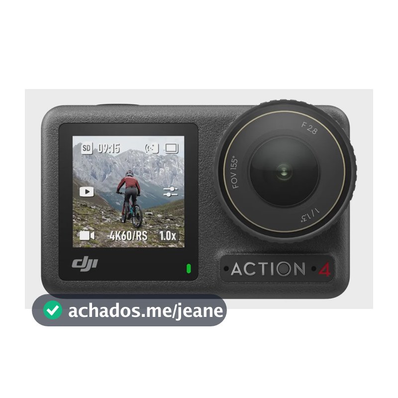 DJI Osmo Action 4 Combo Standard - câmera de ação a prova de água 4K/120fps com um sensor de 1/1.3", alto rendimento com pouca luz, cores D-Log M de 10 bits, bateria duradoura de 1770 mAh - DJI207