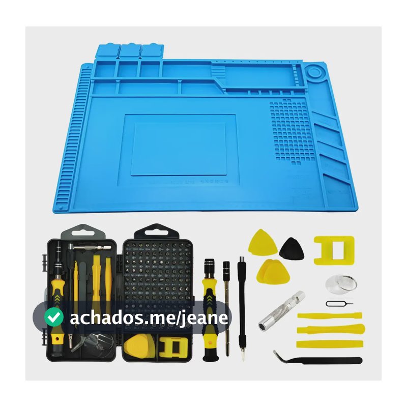 Kit Manta Antiestática 45x30cm Com 115 Chaves Celular iPhone
