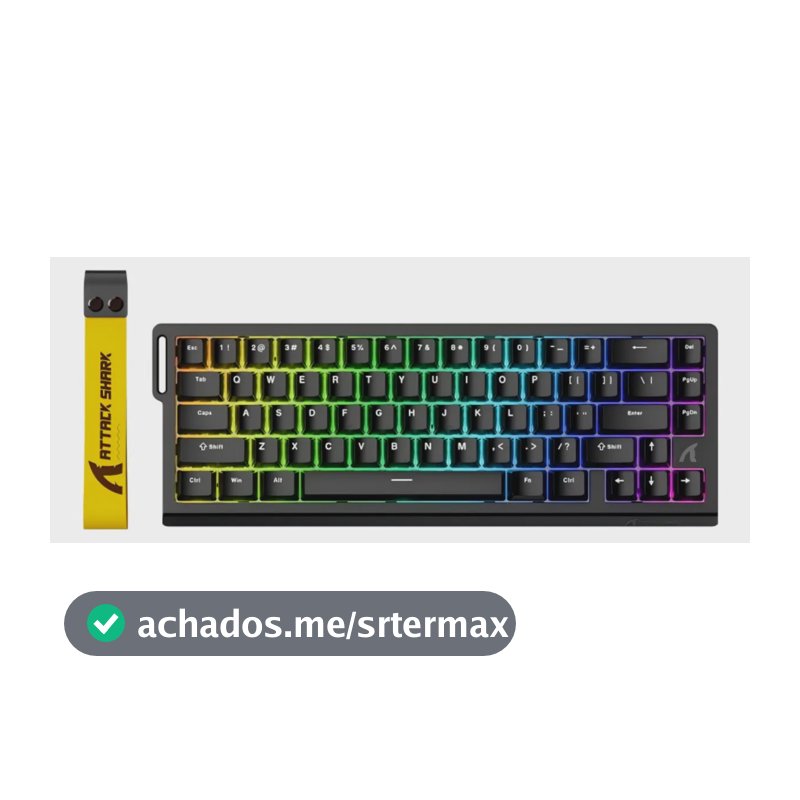 Teclado Magnético Attack Shark X68 He 8000hz Rapid Trigger Cor De Teclado Preto