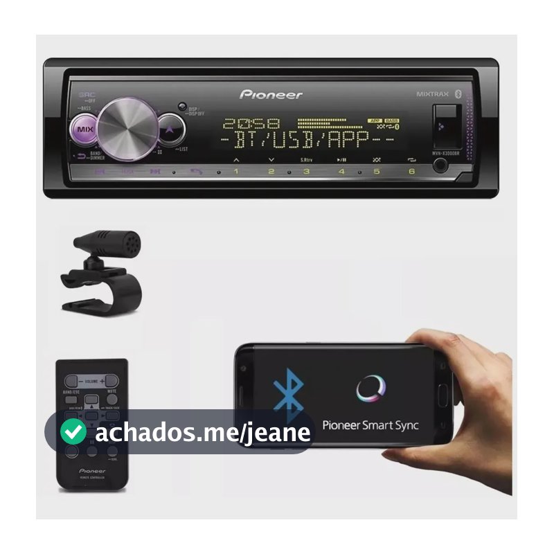 Aparelho Pioneer Mvh X3000 Com Usb E Bluetooth