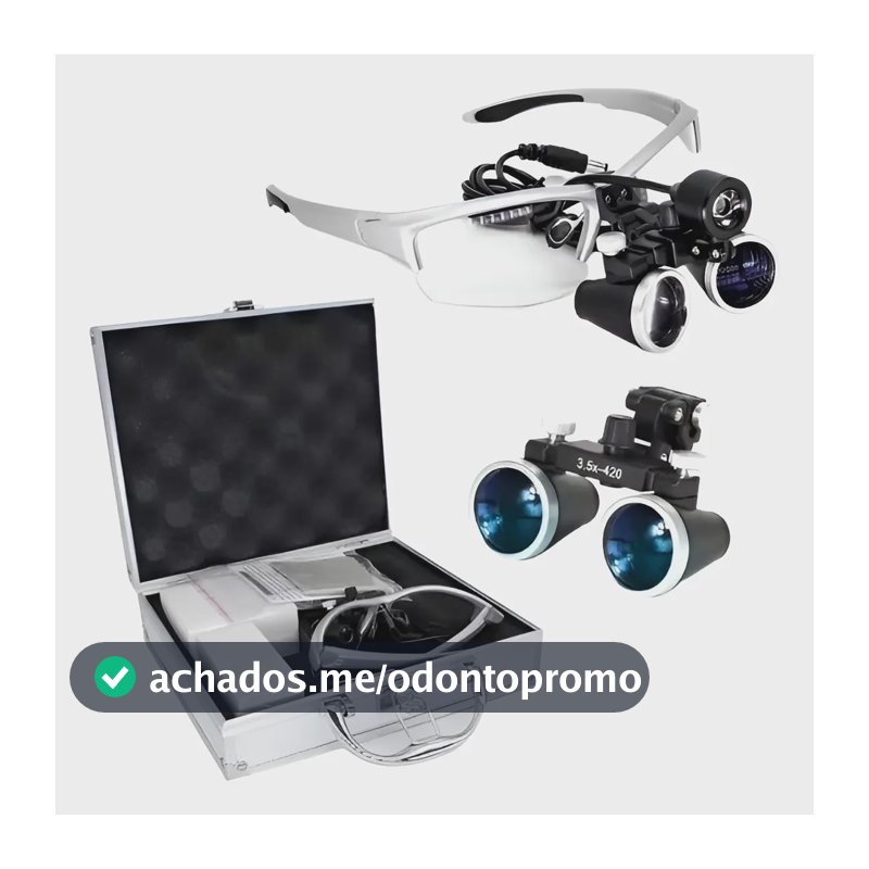Cristal Produtos Óculos Lupa Cabeca 3,5x Led 3 Watts Cirúrgi