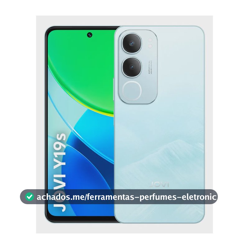 Smartphone JOVI Y19s 256gb, 4GB + 4GB RAM Expansível, Câmera 50mp, Bateria 5500mah, Carregamento 15w, Tela 90hz - Azul Glacial