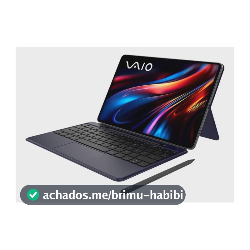 Tablet VAIO TL12 8GB 128GB Octa-Core Tela AMOLED 12.6” 2.5K com Teclado de Conexão Inteligente e Caneta Ativa 5G WiFi Câmera 13MP + Selfie 12MP 10.090mAh Android 15 – Preto