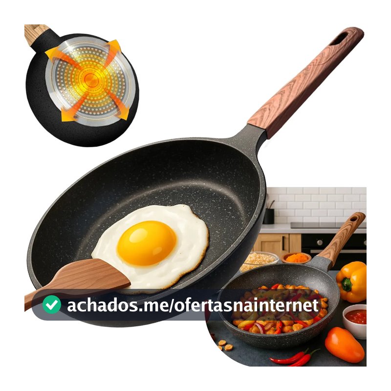 Panela Frigideira Cerâmica De Indução E Gás Compacta Profissional 26 Cm Linha Premium - Aero Home