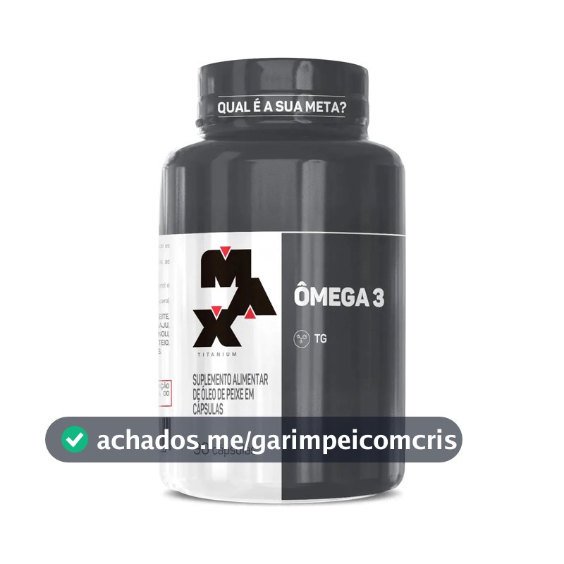 Ômega 3 Max Titanium 90 Cápsulas Suplemento EPA DHA Sem Sabor