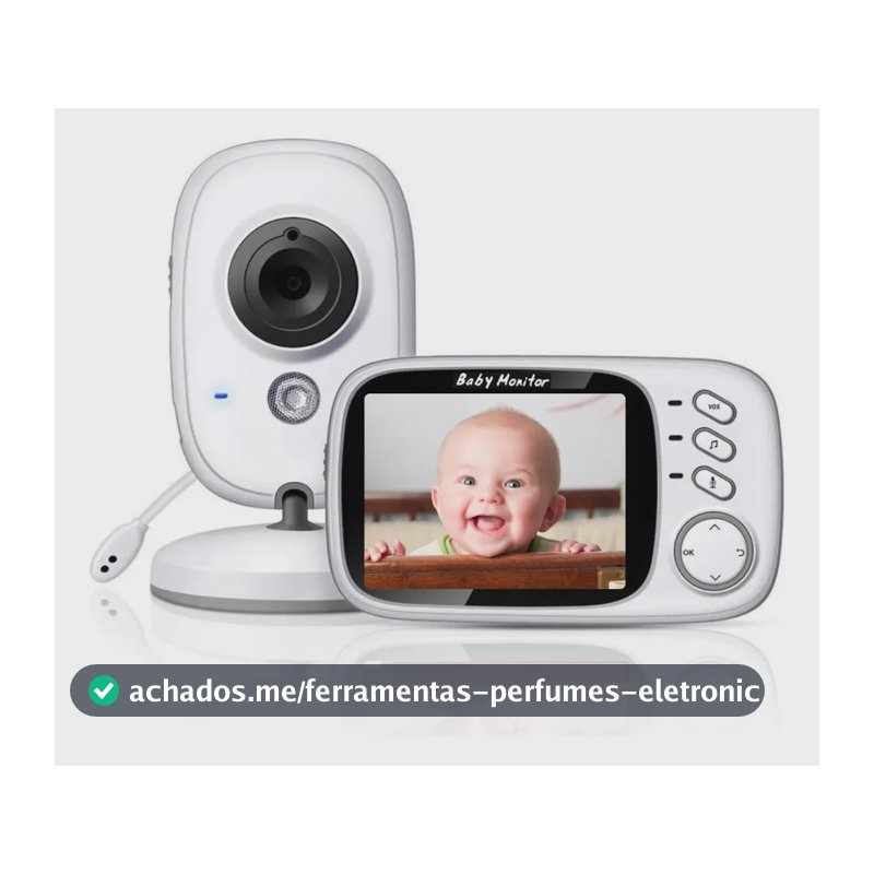 Baba Eletronica Visão Noturna Vb603 Video Voz Camera S/ Fio Cor Branco 127/220v