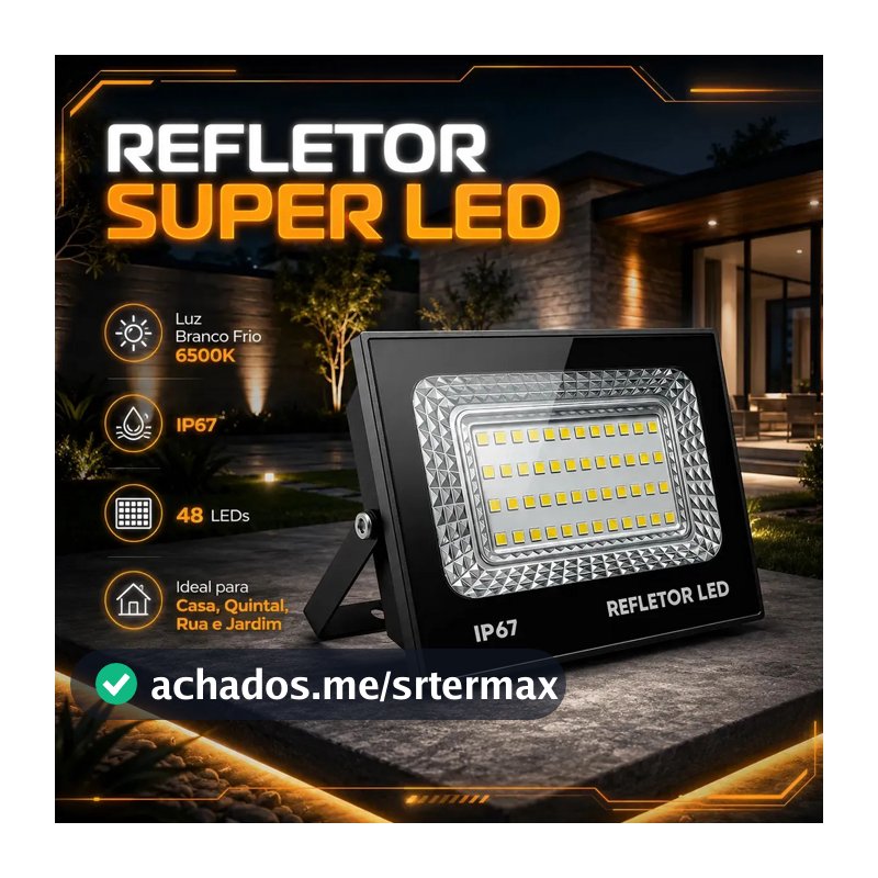 kit 2 Refletor Led 200w Holofote Bivolt Prova D'água Cor Branco Frio 6500k