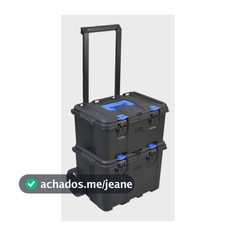 Kit Caixas De Ferramentas Modular Com Rodas 2 Em 1 Arqplast