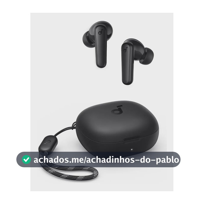 Fone De Ouvido Soundcore by Anker P20i Graves Poderosos e Impactantes Bluetooth 5.3 30H de Reprodução Resistência à Água 2 Mics IA para Chamadas Claras Personalização de Som via App Cor Preto