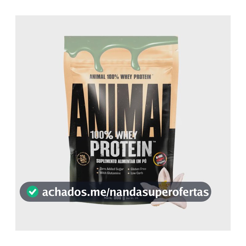 Suplemento 100% Whey Protein Animal Refil Sorvete De Pistache C/ Flor De Laranja 900g Universal Nutrition