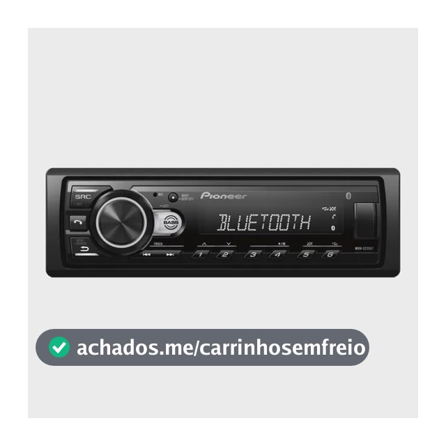Auto Rádio Mp3 Player Pioneer Mvh-s235bt Bluetooth Usb Aux