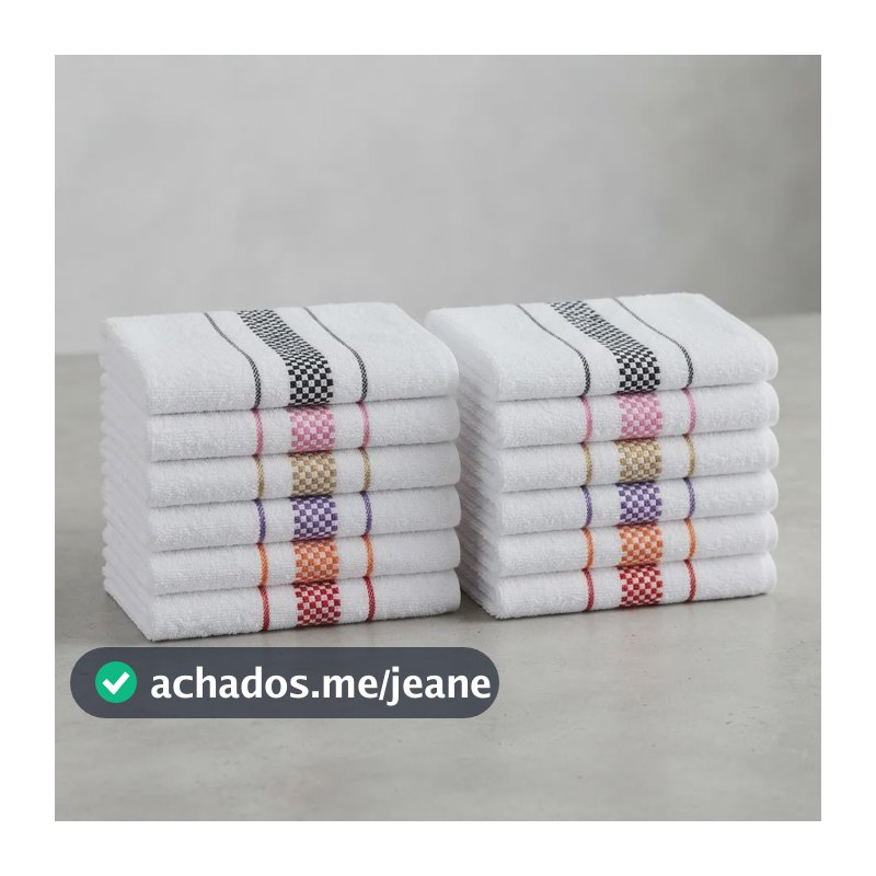 Kit 10 Panos De Prato Cozinha Premium Felpudo Alta Absorção Multicolorido