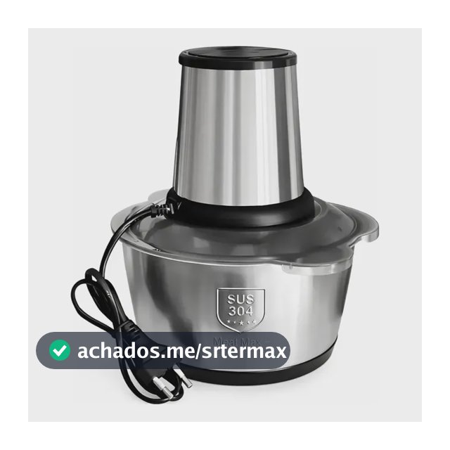 Processador Triturador Elétrico De Alimentos Inox 2 Litros Prateado 220v