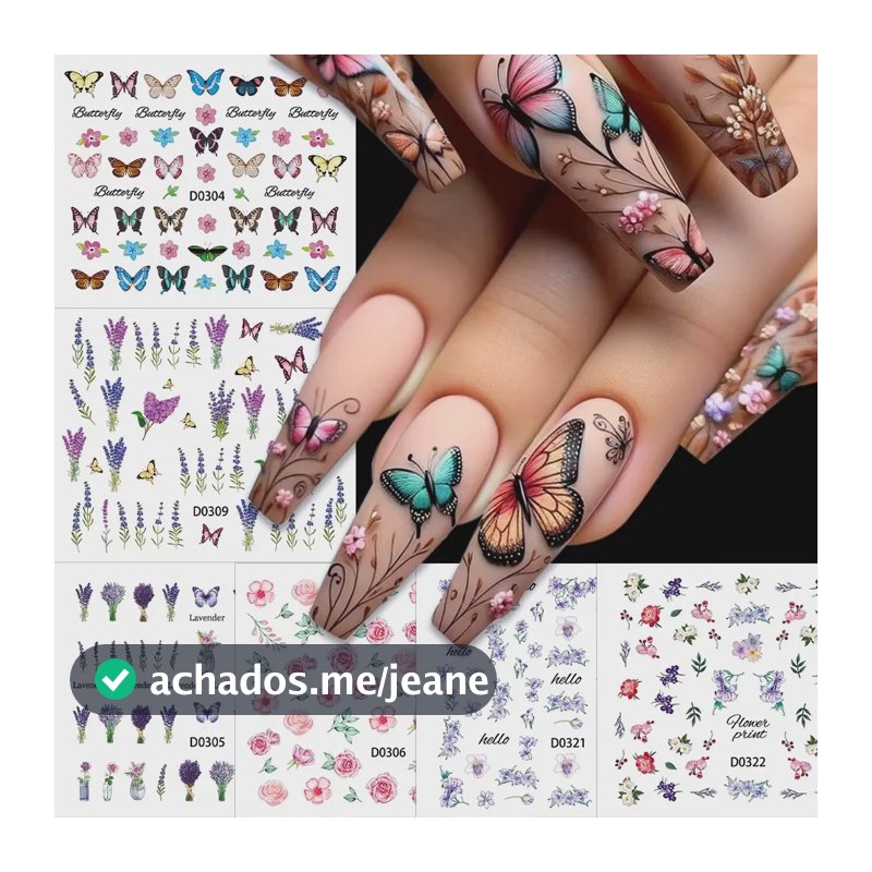 Kit 300 Adesivos De Unha Artesanal Revenda Atacado + Brinde Adesivo De Unha Artesanal Adesivo Infantil Adesivo Holográfico Adesivo Com Strass Adesivo Película Kit Unhas