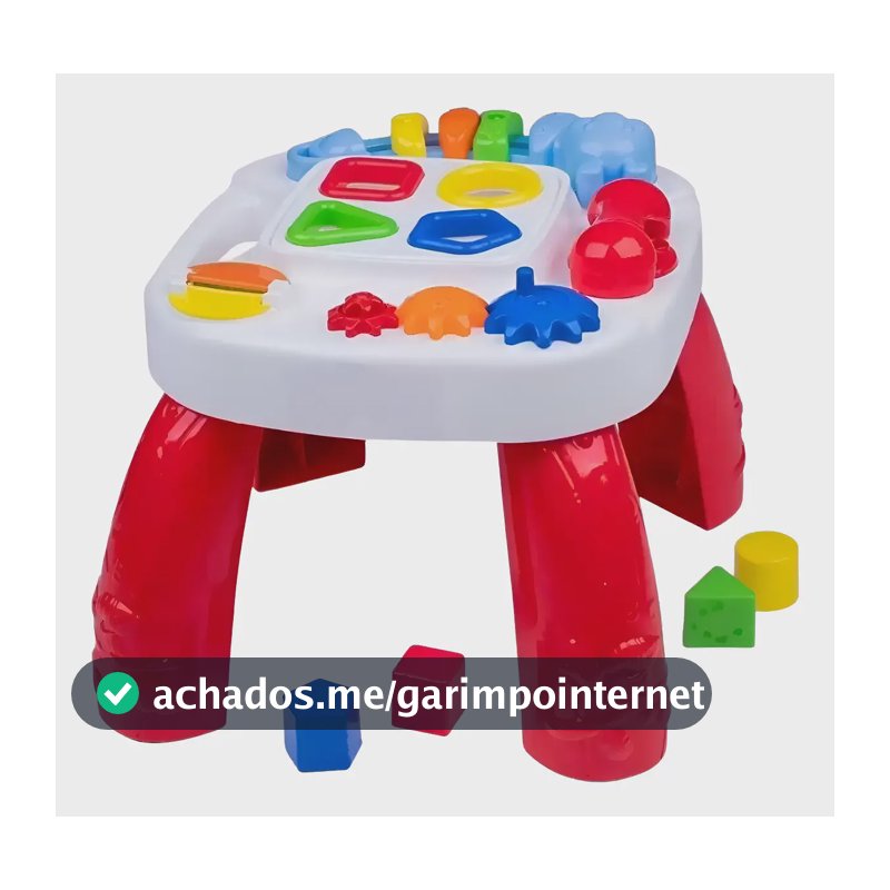Mesa Didática Infantil Brinquedo Educativo Plástico 12 Meses
