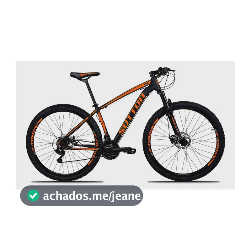 Bicicleta mountain bike Sutton Gold 2022 R29 tamanho do uadro L - preto/laranja