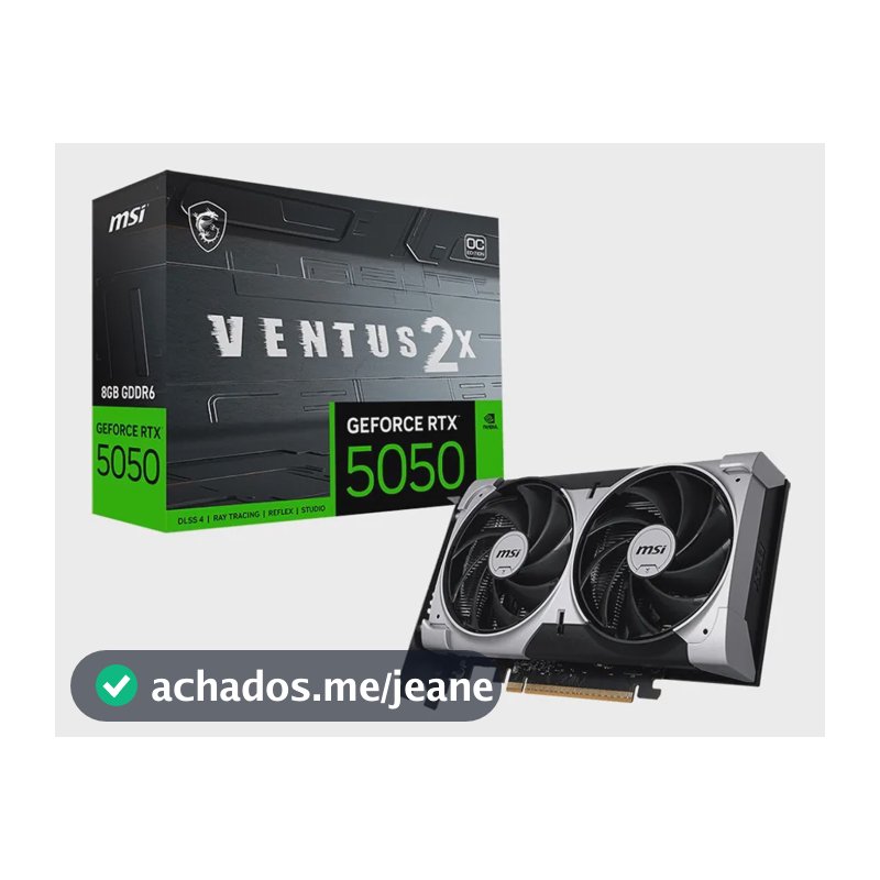 Placa de Vídeo MSI Nvidia GeForce RTX 5050 Ventus 2X OC 8GB GDDR6 128-bit