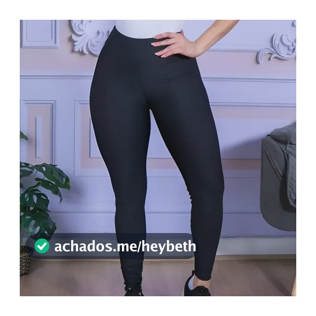 Calça Legging Feminina Preta Grossa Dia A Dia Valor De Ataca