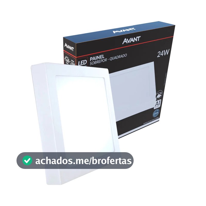 Avant Plafon Led Sobrepor 127/220v Branco 29X29