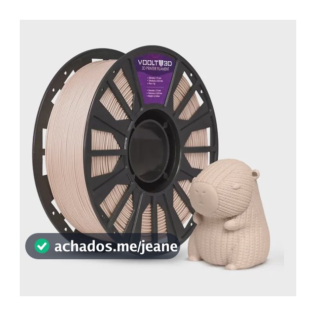 Filamento Pla Velvet Bege Caucasiano 1kg Efeito Aveludado Premium Para Impressão 3d Peças Decorativas Impressoras 3d Fabricação Nacional Voolt3d Bege Caucasiano Velvet
