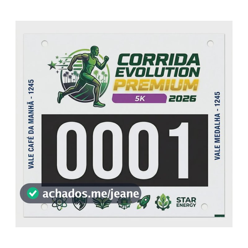 250 Número De Peito Corrida Personalizado A Prova D' Água