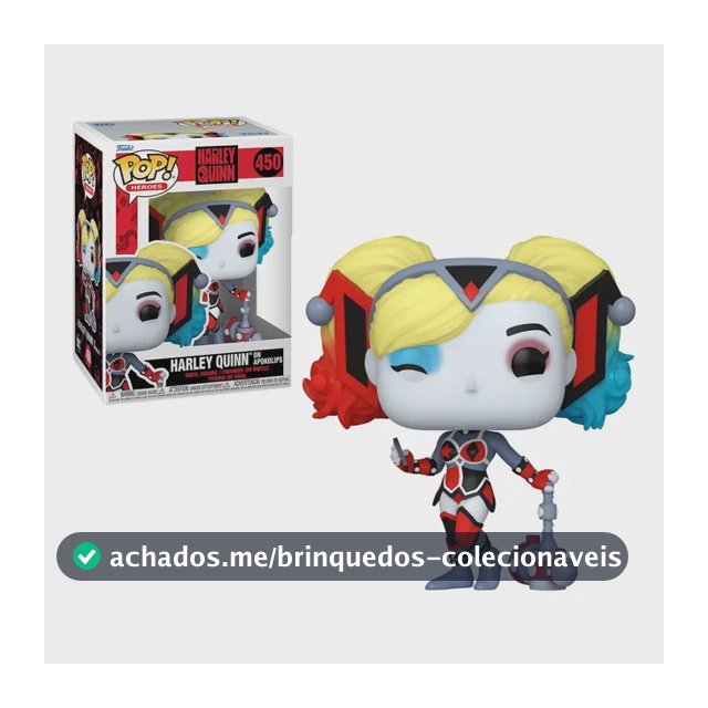 Boneco Funko Pop Dc Harley Quinn Arlequina Apokolips #450