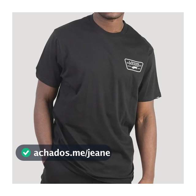 Camiseta Vans Masculina Full Patch Back Preta