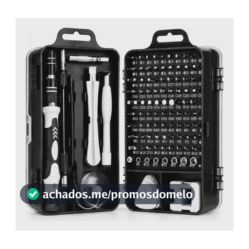 Kit Chave Precisão 115 Em 1 Magnética Torx Para Celular